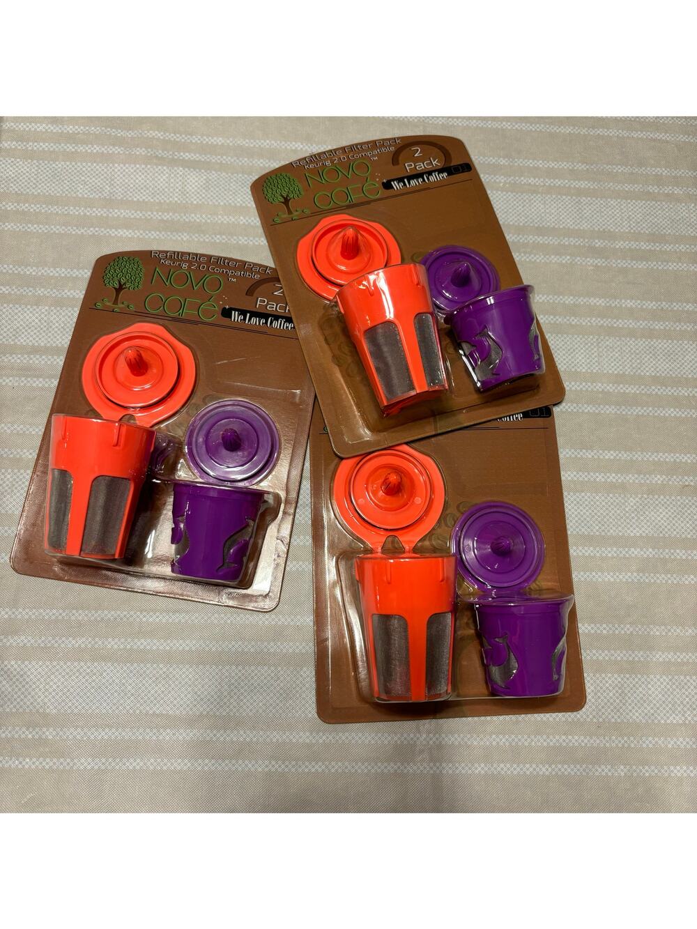 Novo Cafe Keurig Reusable Filters Lot of 3 Packs 6 Total